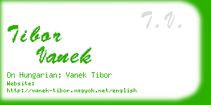 tibor vanek business card